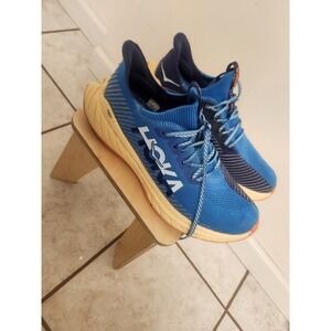 Hoka Carbon X 3 Mens Running Shoes Blue Yellow Knit Carbon Plate 1123192 10D